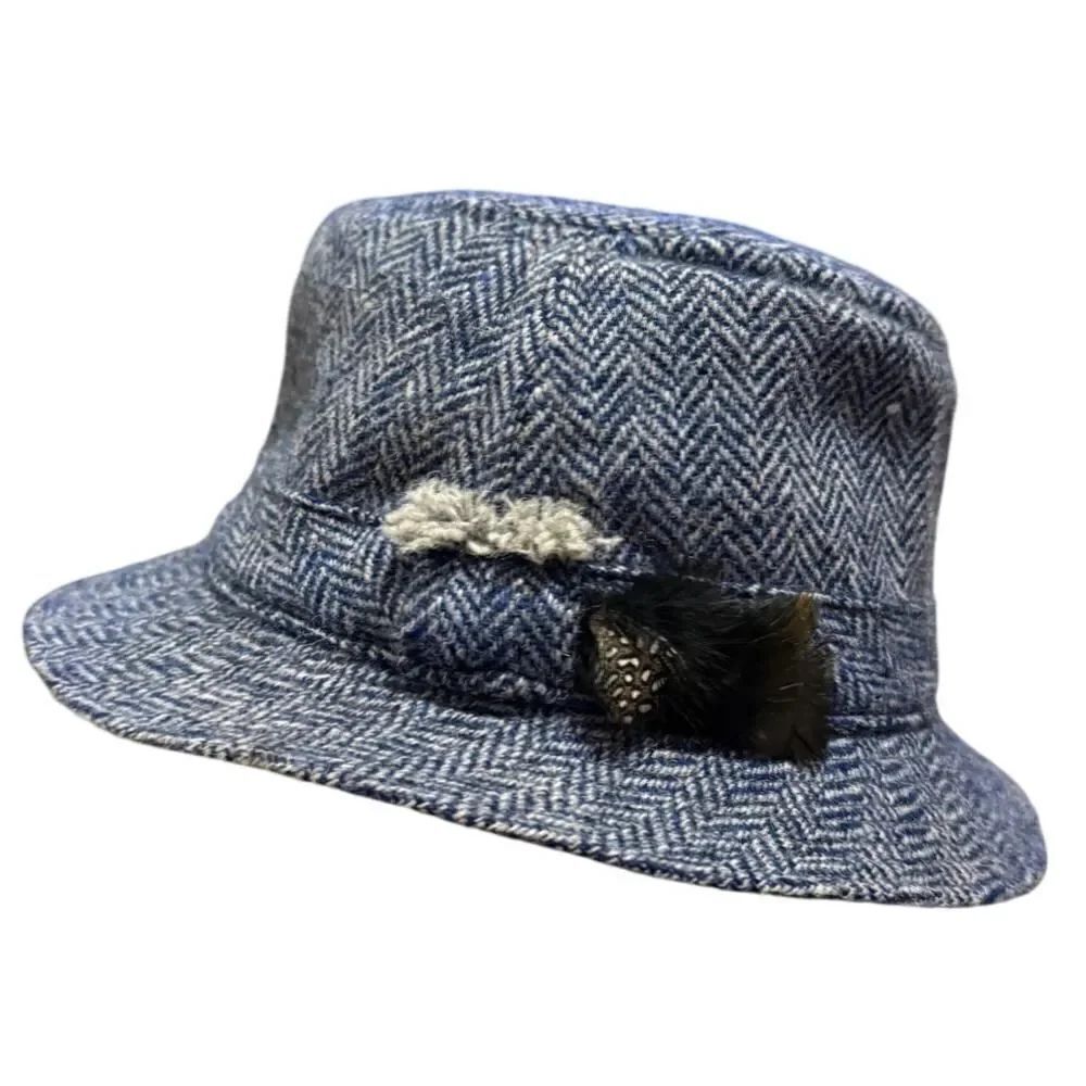 Hanna Hats of Donegal Herringbone Tweed Irish Walking Hat – Size M - Picture 4 of 8